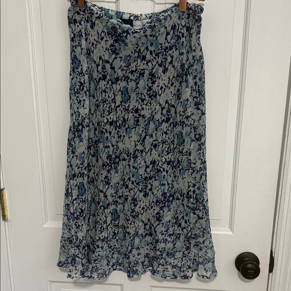 Blue Patterned Women's Skirt